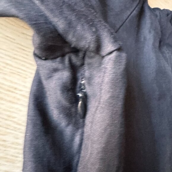 Ba&Sh Bash Mini Dress Women L Viscose Linen Puff Sleeve Square Neck Cut Out Back - Picture 4 of 8